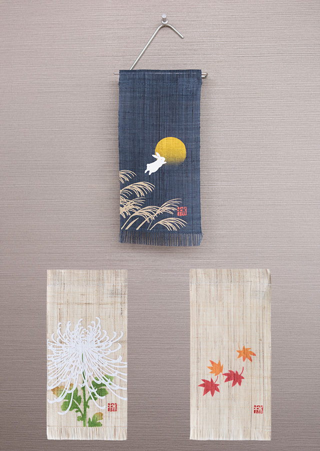 絵麻　秋分・寒露・霜降「月うさぎ・大糸菊・紅葉」