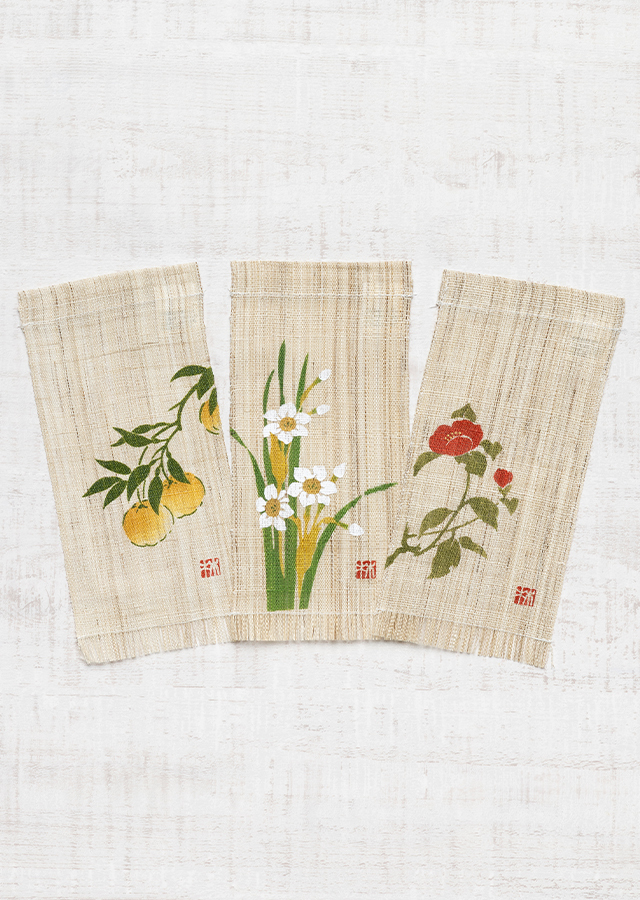 絵麻　冬至・小寒・大寒「柚子・水仙・椿」