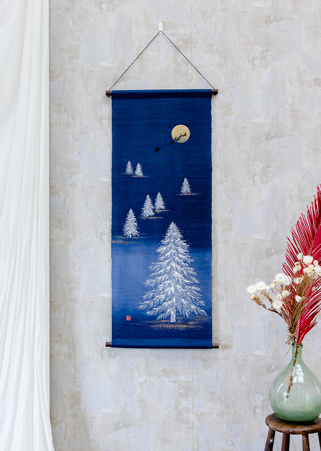 タペストリー「クリスマス・イブ　ネイビー」