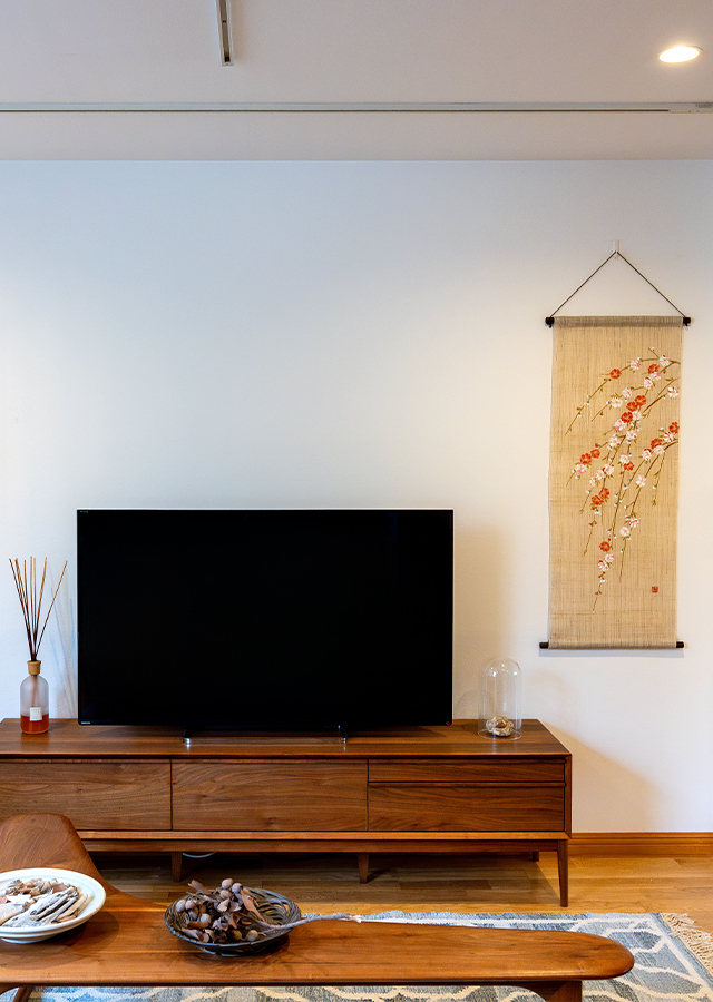 タペストリー「源平枝垂れ桃　No.1」