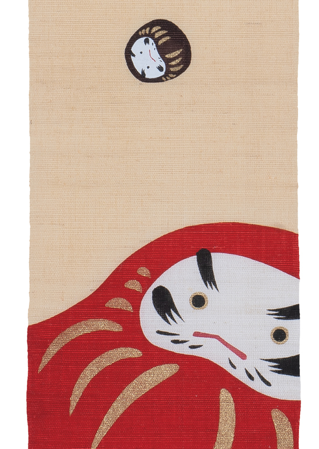 縁起タペストリー「七転び八起き」