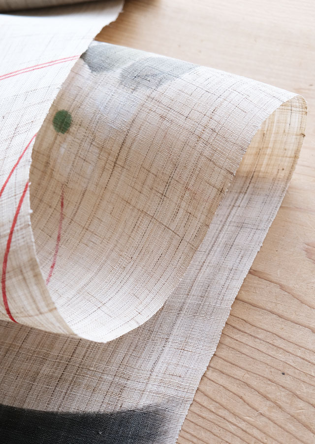 手描きタペストリー「瓢箪に山法師」