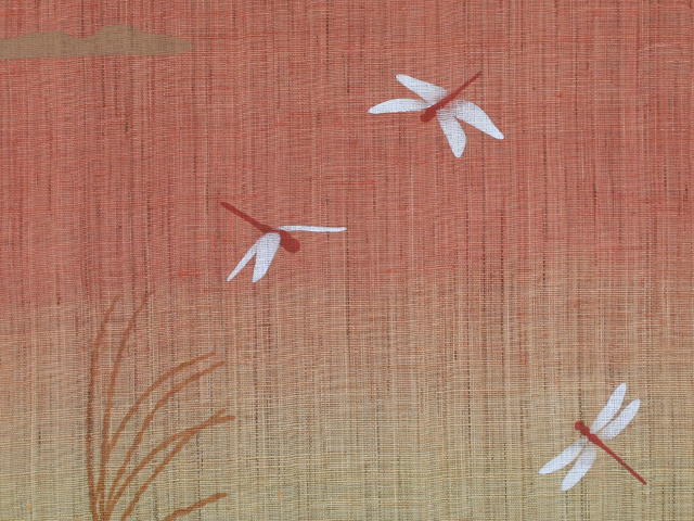 手染め麻タペストリー「アカネノトキ」 [京都洛柿庵オンラインショップ]