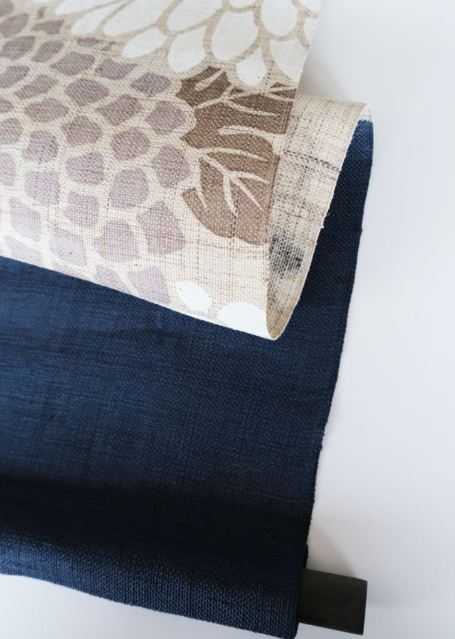 手染めタペストリー 手染め麻タペストリー・春 [京都洛柿庵オンラインショップ