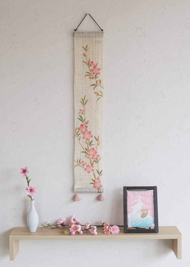 手染め麻豆タペ「桃」[京都洛柿庵オンラインショップ]