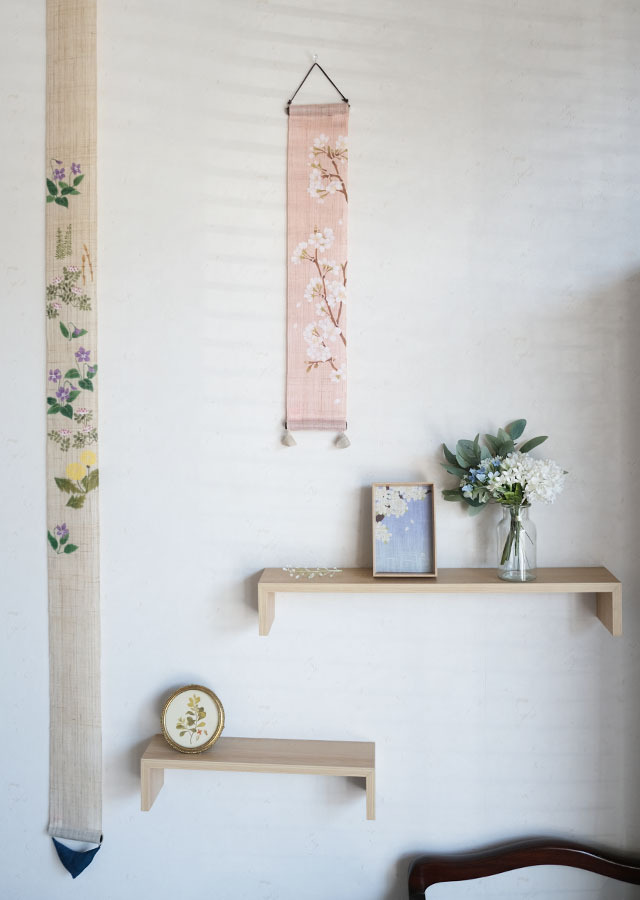 店舗限定豆タペストリー「桜」