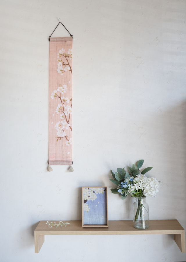 店舗限定豆タペストリー「桜」