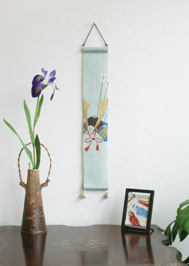 豆タペストリー「かぶと飾り」