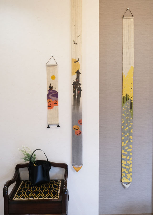 豆タペストリー「トリックオアトリート」