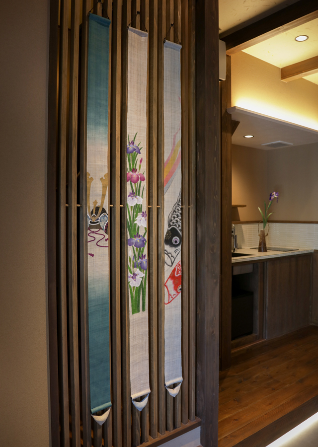 細タペ「かぶと」「菖蒲の花」「こいのぼり」