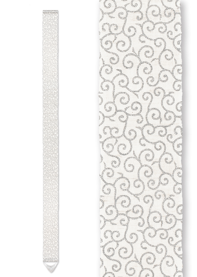 手染め麻細タペストリー「銀唐草」 [京都洛柿庵オンラインショップ]