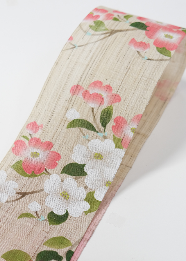 手染め麻細タペ150cm「ハナミズキ（150）」[京都洛柿庵オンラインショップ]