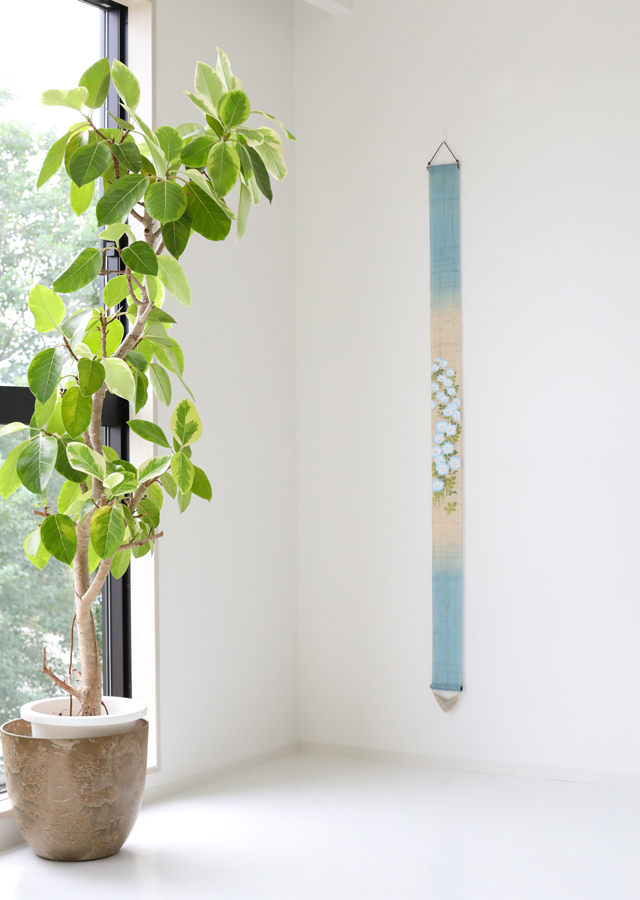 手染め麻細タペ「ネモフィラ」 [京都洛柿庵オンラインショップ]