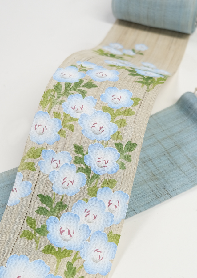 手染め麻細タペ「ネモフィラ」 [京都洛柿庵オンラインショップ]