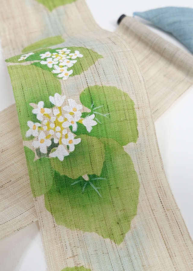 手染め麻細タペ「山葵」 [京都洛柿庵オンラインショップ]