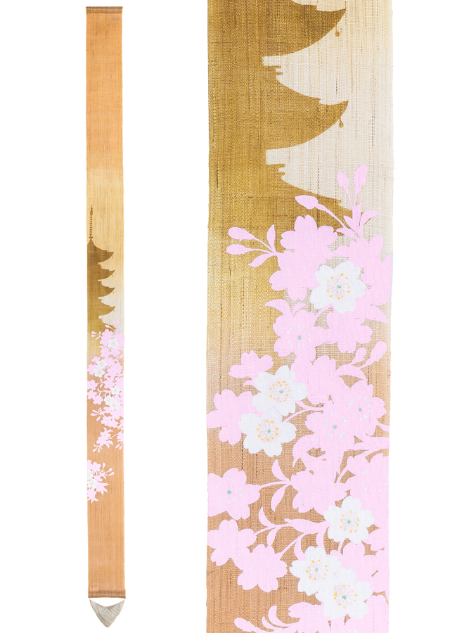 細タペ「五重塔・桜」