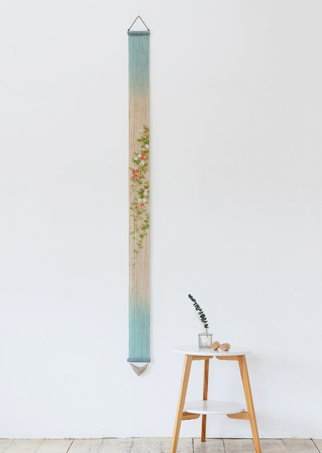 手染め麻細タペ「ルコウソウ」 [京都洛柿庵オンラインショップ]