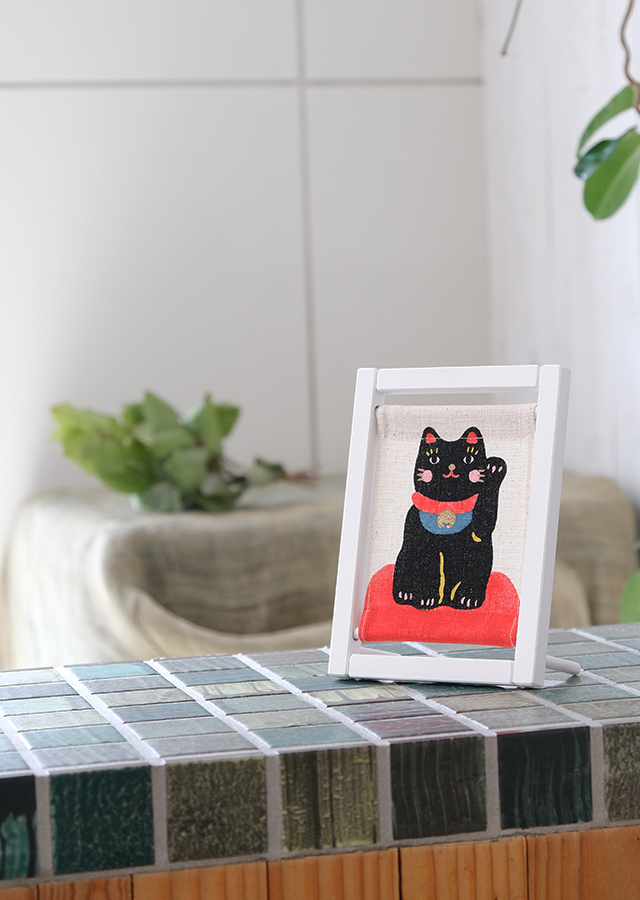 koyomiフレーム　まねきねこ黒