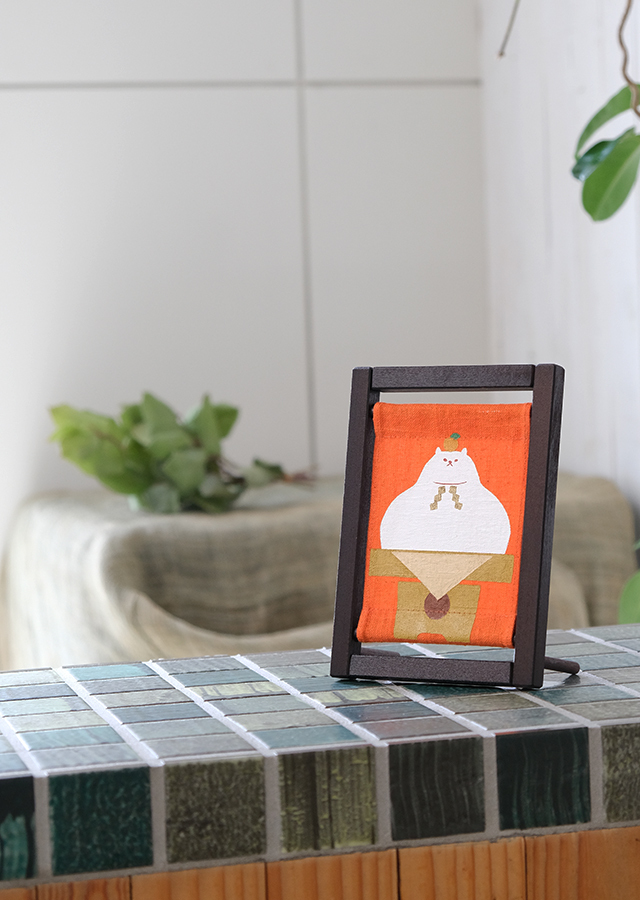 koyomiフレーム　ねこの鏡餅