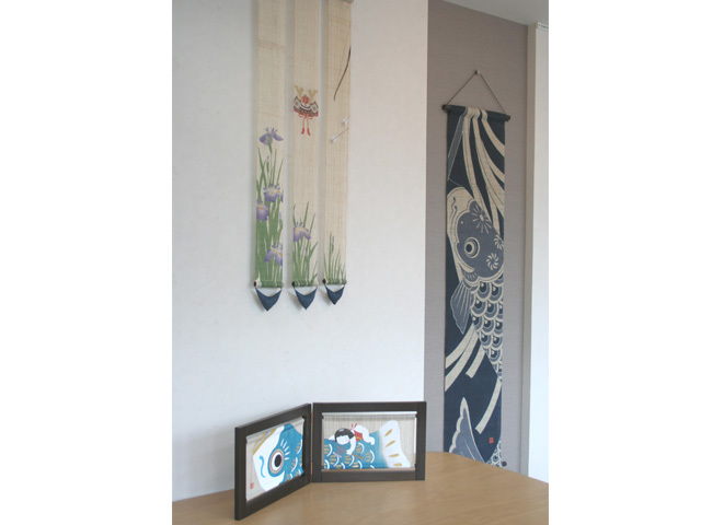 ミニ衝立「節句鯉」