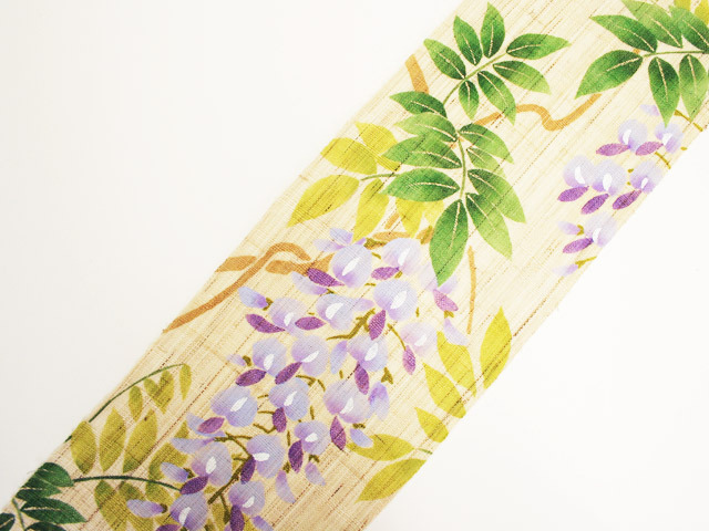 手染め麻細タペストリー「藤紫」 [京都洛柿庵オンラインショップ]