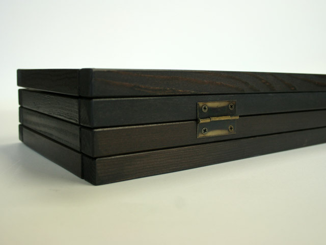 手染め麻ミニ屏風四連 「金魚」 [京都洛柿庵オンラインショップ]