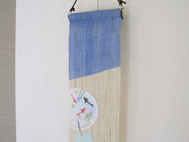 豆タペストリー「硝子風鈴」