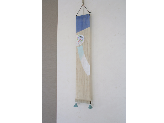 豆タペストリー「硝子風鈴」