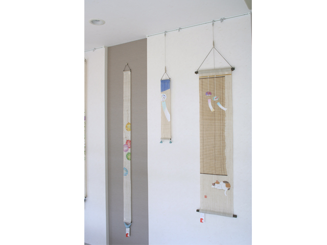 豆タペストリー「硝子風鈴」