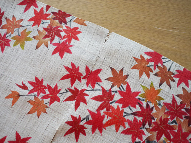 手染め麻のれん「紅葉の宴」 「京都洛柿庵オンラインショップ」