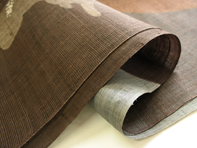 手染め麻重ねのれん「月見うさぎ」[京都洛柿庵オンラインショップ]