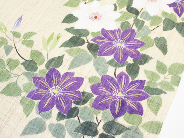 【洛柿庵】タペストリー「鉄線花」