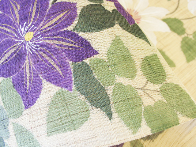 【洛柿庵】タペストリー「鉄線花」