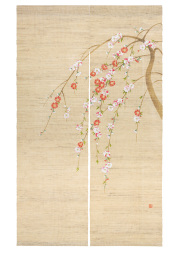 手染め麻のれん・春 [京都洛柿庵オンラインショップ]