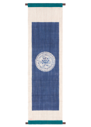 手染め麻タペストリー・年中 [京都洛柿庵オンラインショップ]