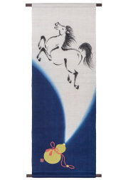 タペストリー　麻　染め 手染め麻タペストリー [京都洛柿庵オンラインショップ]