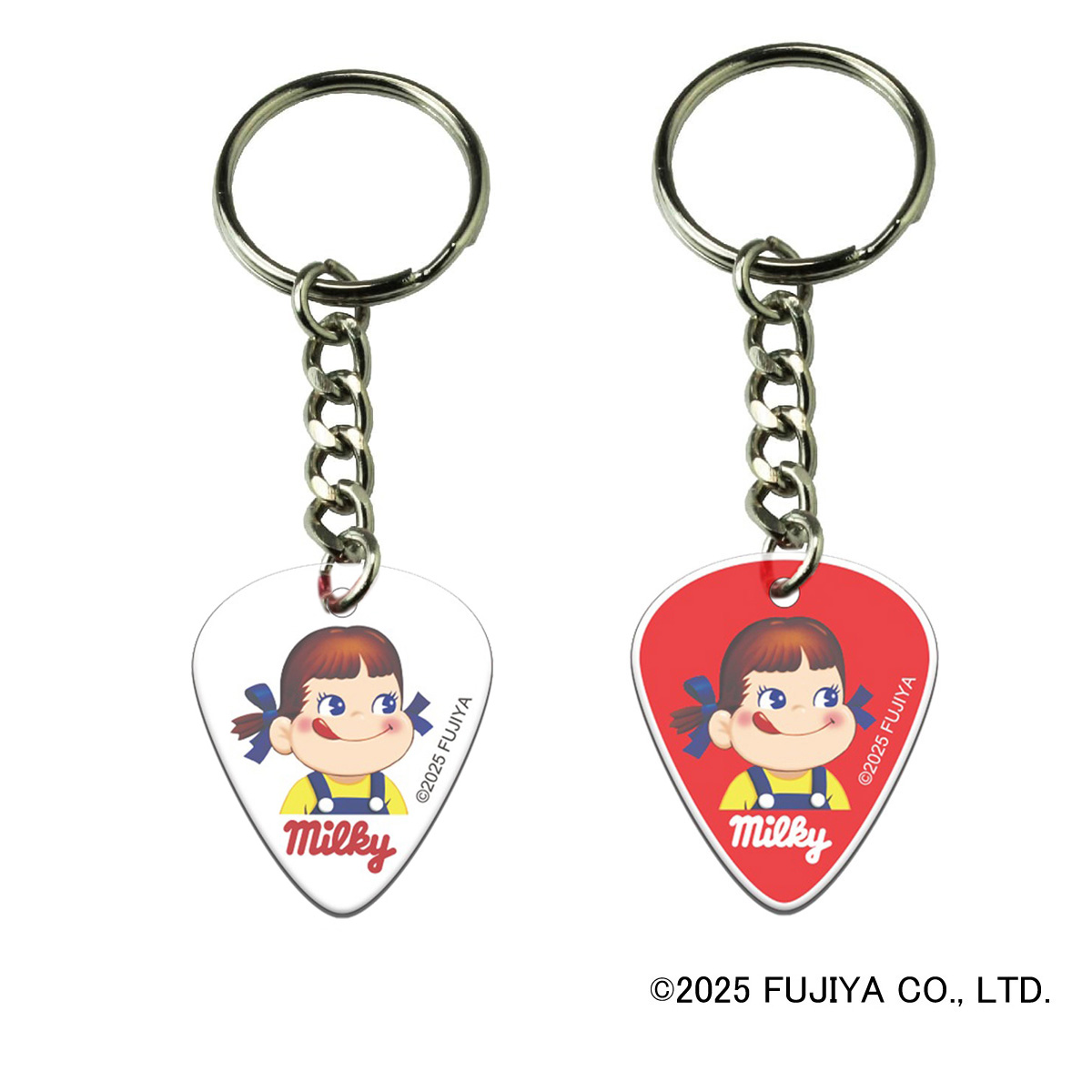 ギターピックキーチェーン　 LPRK800 ペコちゃんコラボ　ミルキー