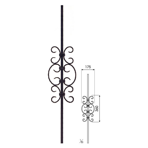 ロートアルミ 装飾手摺子(手すり子） RKT-04