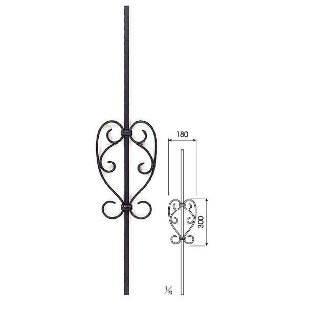 ロートアルミ 装飾手摺子(手すり子） RKT-08