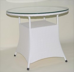 ガーデンファニチャーラタン調ラウンドテーブル【送料無料】