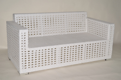 ガーデンファニチャー　ラタン調　ソファ　2人用　【送料無料】