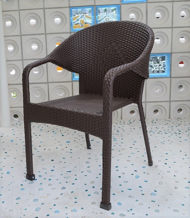 ガーデンファニチャー ラタン調 3点セット ブラック×グレー ガーデン