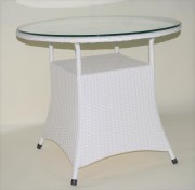 ガーデンファニチャーラタン調ラウンドテーブル【送料無料】