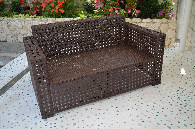 ガーデンファニチャー　ラタン調　ソファ【2人用】【送料無料】