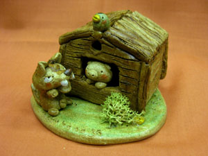 三匹のこぶた☆木のお家 てるぼの屋 「3匹の子ぶたシリーズ-木の家-」