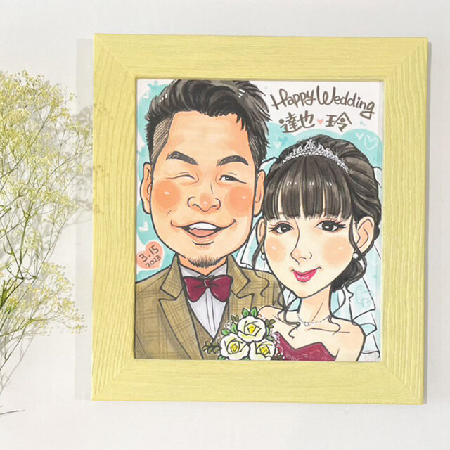 にがおえ＋ 上羽京 ウェルカムボード Mサイズ 似顔絵 【送料無料】