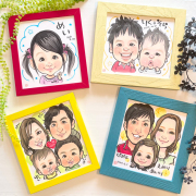 にがおえ＋ 上羽京　Mサイズ 1人～5人タイプ 似顔絵 【送料無料】