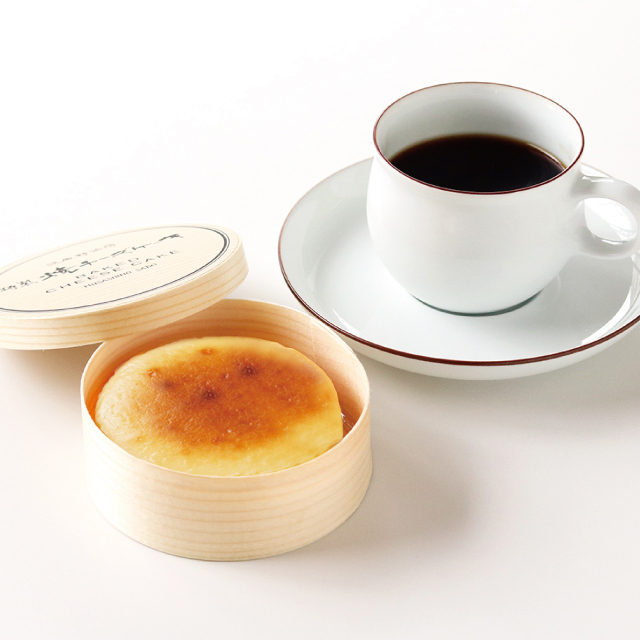 武蔵野茶房オリジナルブレンドドリップ珈琲&特製焼チーズケーキ【わっぱ入】set