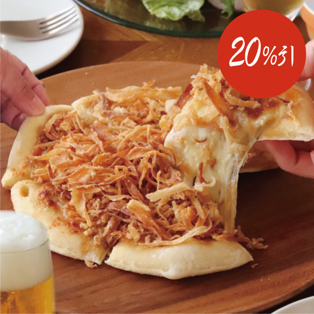 武蔵野食堂  こだわり玉ねぎのクリスピーオニオンピザ　(直径約19cm)