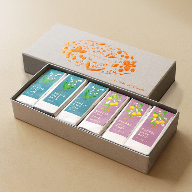 【季節限定】武蔵野茶房 チーズケーキサンド〈 プレーン & ミルクティー 〉セット